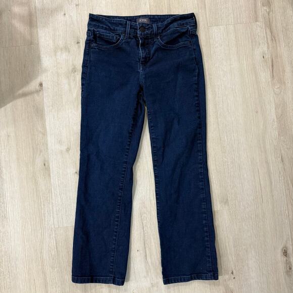 NYDJ Marilyn Straight Jeans Cropped in Cooper Blue Size 4 - Picture 1 of 7